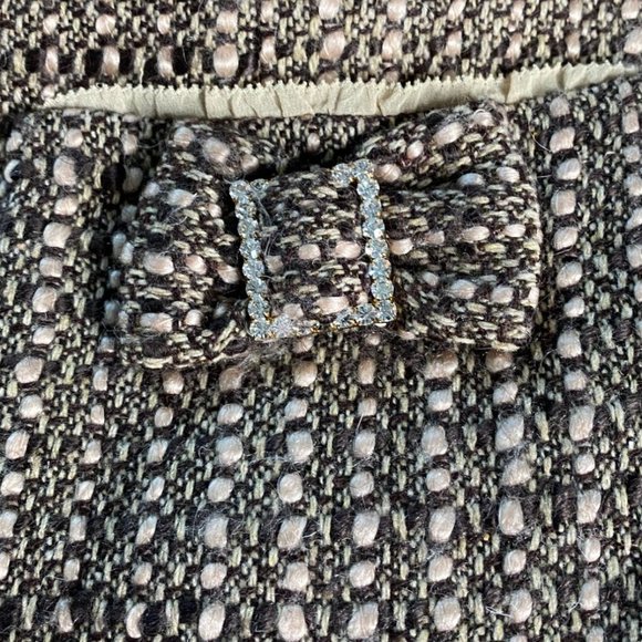 Tango Suits Womens Brown and Tan Tweed Jacket with Rhinestone Buttons Size 14 - Picture 5 of 11